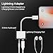 iPhone 8 Lightning Charger Headphone Jack 3.5mm iphone dongle Headphone Audio Adapter 2A Fast Charge Headphone Splitter - Compatible with IOS 11 (no call function or data transfer capability) MOYAGOA