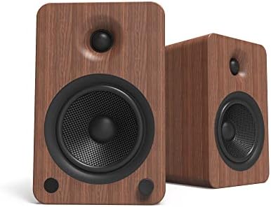 Kanto YU6WALNUT Powered Bookshelf Speakers with Bluetooth and