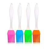 HENGSHENG Silicone Basting | BBQ | Barbecue | Pastry | Oil Brush (Orange) | Grill Brush | Desserts Baking | Food Grade| Dishwasher Safe | BPA Free | Bristle Free - 4 Species