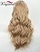 K'ryssma Blonde Wig with Dark Roots Ombre Natural Looking Wavy Long Blonde Wig Glueless Synthetic Wigs for Women