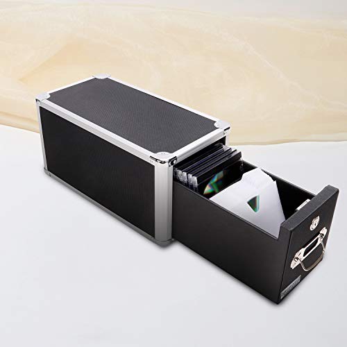 Vaultz CD Case CDRack w/ 1 Drawer and Key Locks, 8