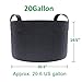 Gardzen 10-Pack 20 Gallon Grow Bags, Aeration Fabric Pots with Handlesthumb 3