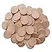 1.5 Inch Wooden Tags Round Wooden Circles with Hole for DIY Decoration, 100 Pcs