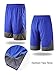 Liberty Imports Pack of 5 Men's Athletic Basketball Shorts Mesh Quick Dry Activewear with Pocket