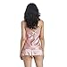 Queenral Pajamas set Two Pieces Cami Set Womens Nightwear Home clothing Satin Sleepwear Pyjamas Female robe Nightgown