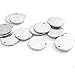 10 Pieces - 16K Silver Plated Coin Disc Charm Round Stamping Blank Tag Metal Jewelry Making Supply Blank Initial Charm Holiday Gift .5