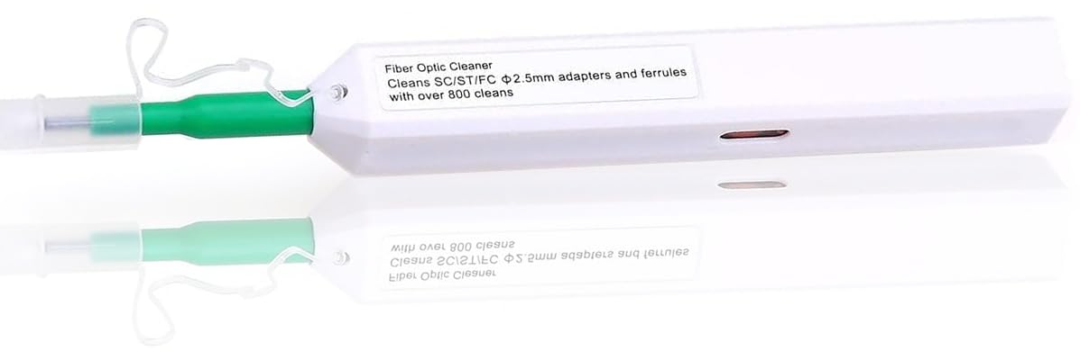FIBAsource One-Click Fibre Optic Cleaner Pen for 2.5mm SC, ST & FC Connectors (Green)