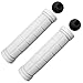 Onedayshop® 607 A Pair Antiskid Shockproof Aluminum Alloy Locking Ring Comfy Soft TPR Rubber Handlebar Cover for Bicycle Mountain Bike BMX Folding Bike and etc (white)