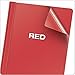 Oxford Clear Front Report Covers, Red, Letter Size, 25 per box (55811EE)