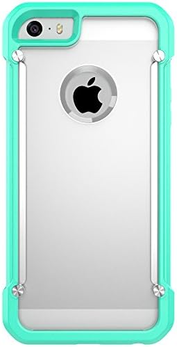iPhone 5 5S SE Case--Unicorn Body Beetle Case Crystal Clear Rugged Holster Back Cover+ [Drop Protection/Shock Absorption Technology] Bumper Protective Case Apple iPhone 5 5S SE (Mint Green)