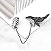 WEILYDF Cartoon Enamel Brooch Pin Cute Astronaut Whale Collar Lapel Pin Badge with Chains for Patches Clothes/Bags/Backpacks/Jackets