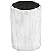 Marble Wine Chiller/Champagne Cooler, Natural White Marble, 6 x 4-Inch Elegant Wine Bottle Chiller - Marble Utensil Holder by Tezzorio