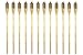 Kaya Collection Bamboo Tiki Torches - 12 Pack - Metal Oil Canister - Reinforced With Metal Ring - 5 ft High, 20oz. Capacity - Sharp Speared Bottom