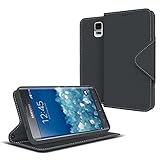 Cellto Samsung Galaxy Note Edge Premium Wallet Case [Dual Magnetic Flap] Diary Cover /w ID Pocket (Black) + Life Time Warranty