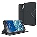 Cellto Samsung Galaxy Note Edge Premium Wallet Case [Dual Magnetic Flap] Diary Cover /w ID Pocket (Black) + Life Time Warranty