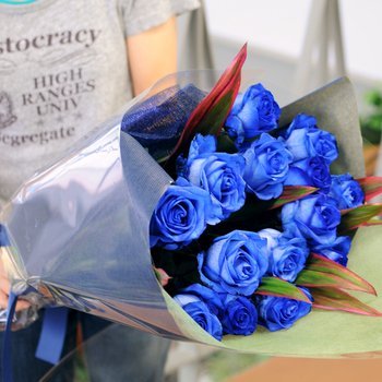 珍しい 花 誕生日 プレゼント 青いバラの花束 10本 ブルーローズ 薔薇 バレンタインデー 卒業祝い 入学祝い エーデルワイス 花工房 B00o5p65ri 限定価格セール Www Craft No