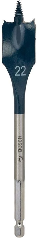 Bosch Selfcut Speed Flat Drill Bit Hex Shank 22mm x 152mm Blue