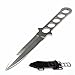 Snake Eye Tactical Dive Knife ll, All Stainless with Line Cutter, Razor Edge and Leg Strap Sheath (Single Edge)