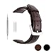 Berfine 18mm 20mm 22mm Calf Leather Watch Band, Extra Soft Watch Strap for Men Women