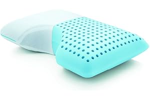 KOZYNEST Cutout Cooling Gel Infused Memory Foam Pillow for Side Sleeper, Washable Cover - Standard/Queen Size