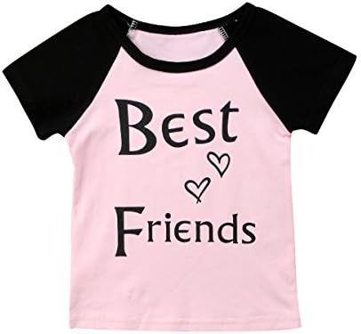 Viclearshop Best Friends Parent-Child Blouse Shiry Family Matching Clothes (Pink, M)