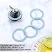 Boao 5 Pack Rubber Gaskets Replacement Seal Blender Replacement Parts Silicone O-ring Gasket Seal Compatible with Oster and Osterizer Cuisinart Cbt-500, Sb5600, Cb600, Spb-456-2b Blenders(Light Blue)