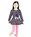 Asherangel Baby Girl Cute 2pcs Set Children Clothes Suit Top and Pants (Age(6T), Navy Dot)