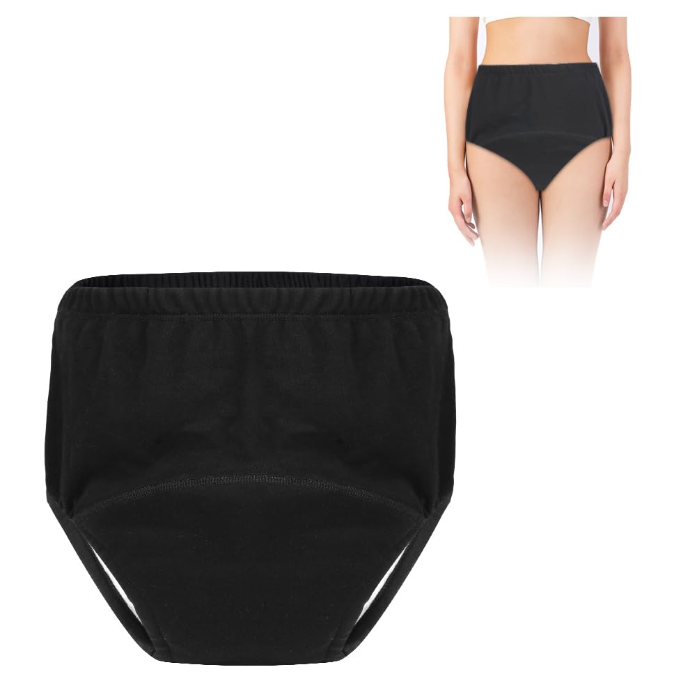 AOOWU Incontinence Pants for Women, 300ml Cotton Washable Incontinence Briefs with Absorbent Pads, Leakproof Heavy Flow Period Panties Postpartum Underwear, Incontinence Protection Knickers XL