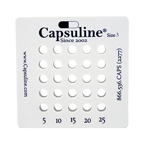 Size 3 Capsule Holding Tray by Capsuline - 25 Count