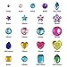 Self-Adhesive Multicolor Flatback Rhinestone Sticker Gems, Bling Craft Jewels Crystal Gem Stickers, Assorted Size and Shapes (978)