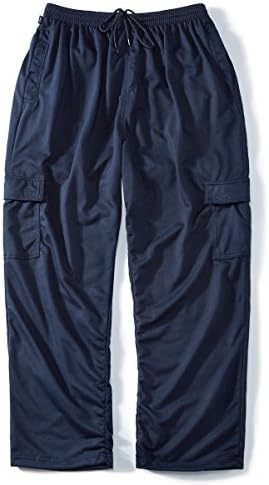 KingPlus Men's Plus Size Cargo Lightweight Pants Navy 5XL Regular