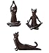 Rusty Brown Vintage Rustic Decorative Resin Animal Cat Yoga Pose Statue