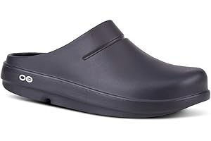 OOFOS OOcloog Recovery Clog - Women’s and Men’s, Matte Black, 9 Women/7 Men