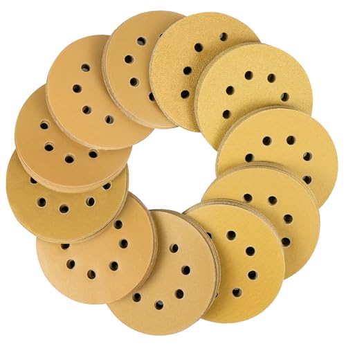 LotFancy Sanding Disc, 5 Inch 8 Hole, 110PCS 60 80