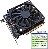 NFHK 4X NVME M.2 AHCI to PCIe 3.0 x16 RAID Card with Fan view 3