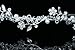 Flower Wreath Bridal Prom Headband Tiara - Faux Pearls Silver Plated T469
