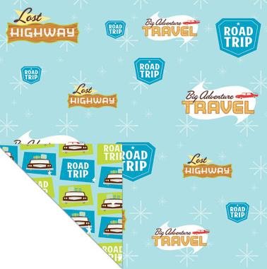Creative Imaginations LOST HIGHWAY ROAD TRIP Double Sided SCRAPBOOK PAPER 12" Square (Pack of 25 Sheets)