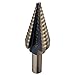 Titanium HSS 50 Sizes Step Drill Bits Set with 2 Shanks, SAE, 5-Piece with Aluminum Protective Case