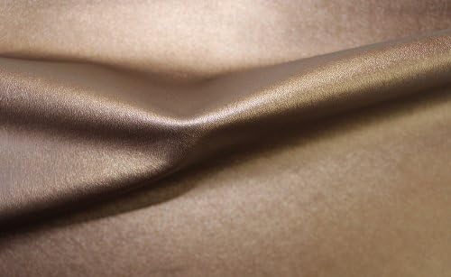 2-Way Stretch Copper Faux Leather Fabric By The Yard