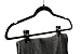 Finnhomy Heavy Duty 50 Pack Clothes Hangers with 10 Sturdy Multiple Use Finger Clips, Durable Slim-Line Velvet Hangers, Black