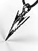 Assal Arrowhead (E194) Black Finish Pendant - Free Black Necklace - Meaning: Always Sure and On Target