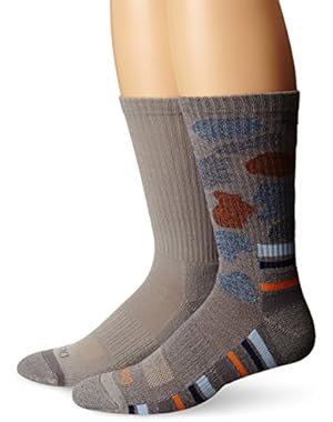 Men's 2 Pack Camo Stripe Performance Crew Socks