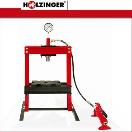 Holzinger Werkstattpresse - HWP10T-M, 10T, 90-358mm mit Manometer