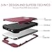BENTOBEN Phone Case for iPhone 6S/iPhone 6, 4.7 inch, Rugged, Shock-Absorbent, Silicone and Polycarbonate, Wine Red
