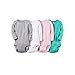 Carters Baby Girls 4 Pack Long Sleeve Bodysuits (Solids) (12 Months)
