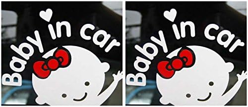 Baby In Car Waving Baby on Board Safety Sign Cute Car Decal / Vinyl Sticker
