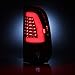 AKKON - For 97-03 Ford F150 99-07 F250 F350 Super Duty Red Clear LED Tube Tail Lights Lamps Pair Left and Right