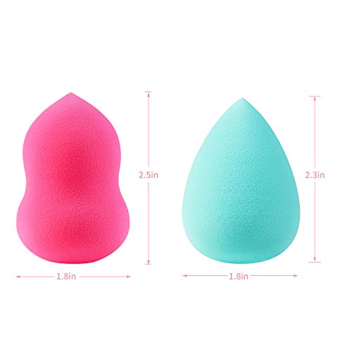 10pack Makeup Sponge - Beauty Foundation Blending Sponge, You Can Use Damp or Dry for a Smooth Finished Look, Multi-colored Makeup Sponges