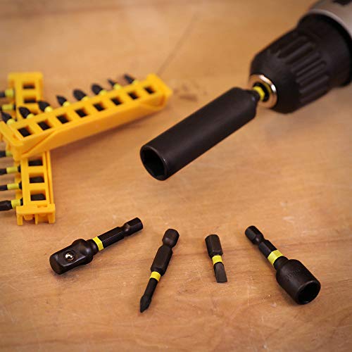 Impact Screwdriver Bit Set, Utool 33 pcs Ultratorq Impact Driving Bits and Socket Set including 25 Screwdriver Bits, 4 Impact Sockets, 3 Magnetic Nut Drivers and 1 Socket Adapter.
