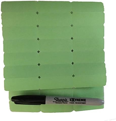 Large Blank Green Iron on Clothing Labels with Special Permanent Marker - Larger Size Easier to Write on!